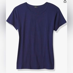 Agiato Women Basic Crew Neck T-shirt Navy Blue                         X13-97